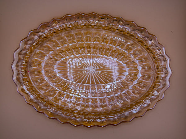 Depression Glass Amber Oval Platter — Federal Glass Co. (1920s–1930s)