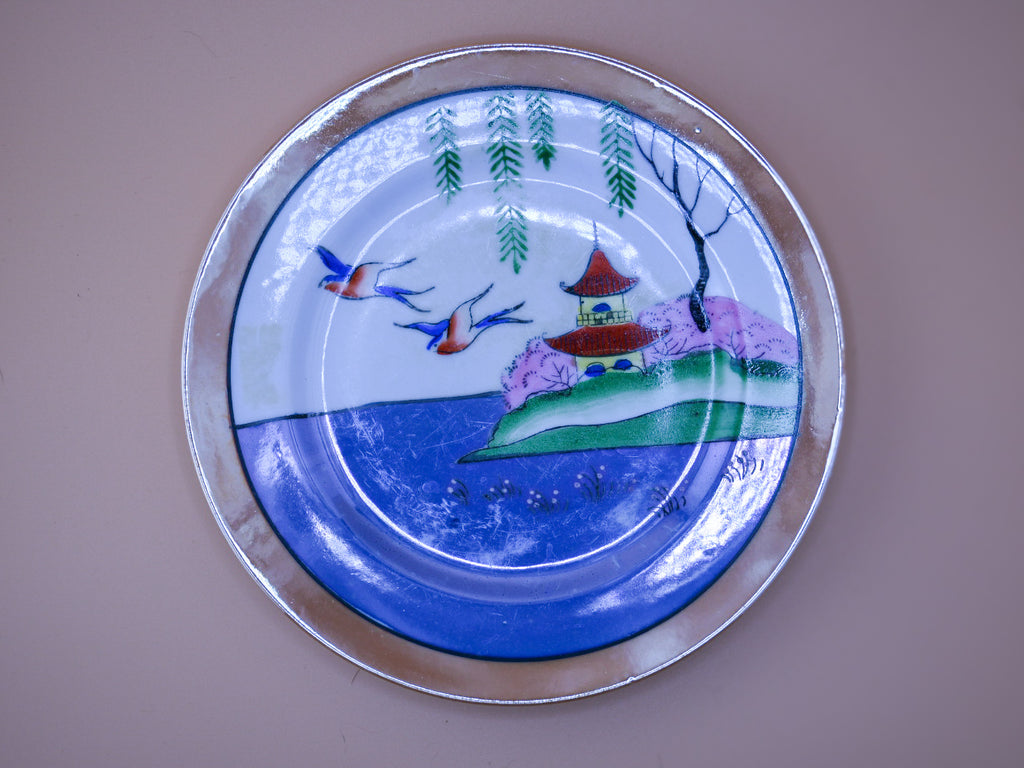 Set of 3 Japanese Hand-Painted Plates — Nippon/Occupied Japan era (1920s–1930s)