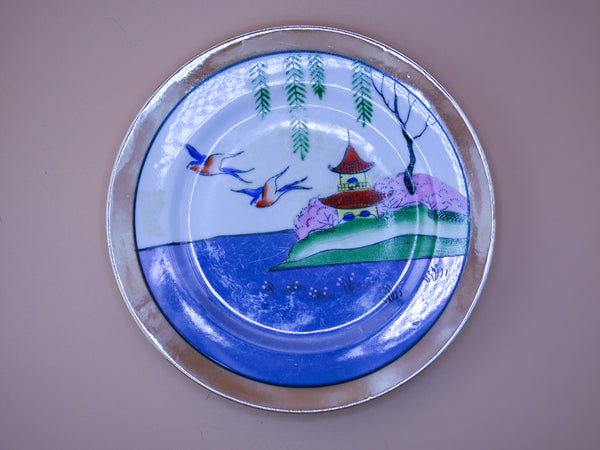 Set of 3 Japanese Hand-Painted Plates — Nippon/Occupied Japan era (1920s–1930s)